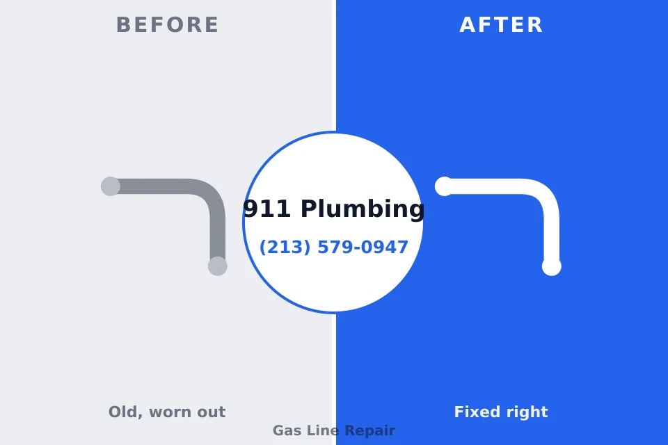Before and after: plumbing company Gallitzin, PA